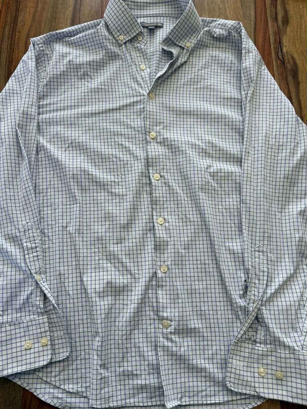 Peter Millar Summer Comfort Men's Long Sleeve Button Down L